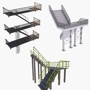 3D stairs 2 model