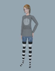 3D model teenage girl