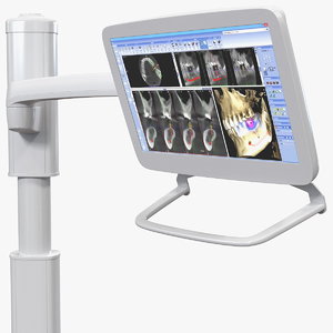 3D post mounted dental lcd display model