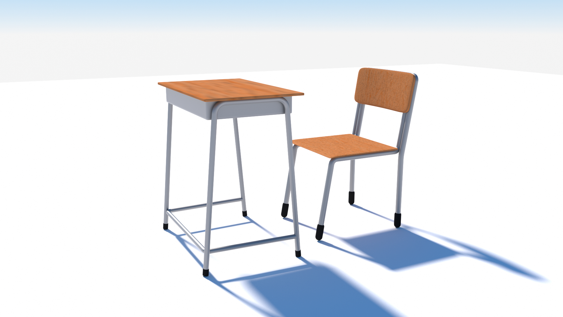 3D japanese desk chair schools TurboSquid 1590026