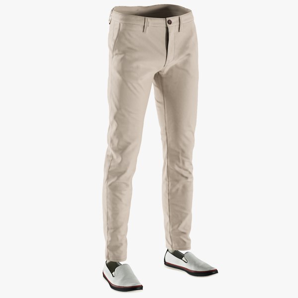 Realistic men s pants model 