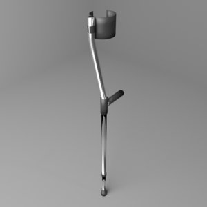 3D model elbow walking crutch