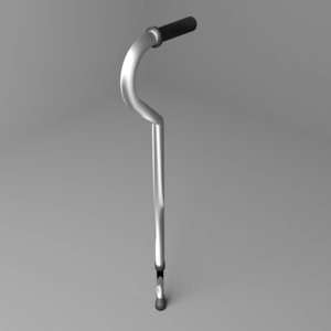3D offset walking cane