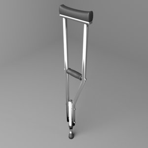 hybrid walking crutch 3D model