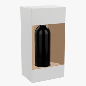 3D wine window box model