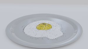 3D model egg sunny