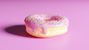 3D model pink donuts