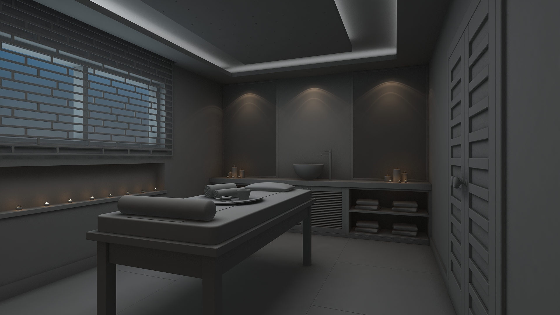 Scene Spa Massage Room 3d Turbosquid 1590417