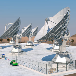 radio telescopes 3D model