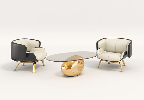 3D contemporary design chair model