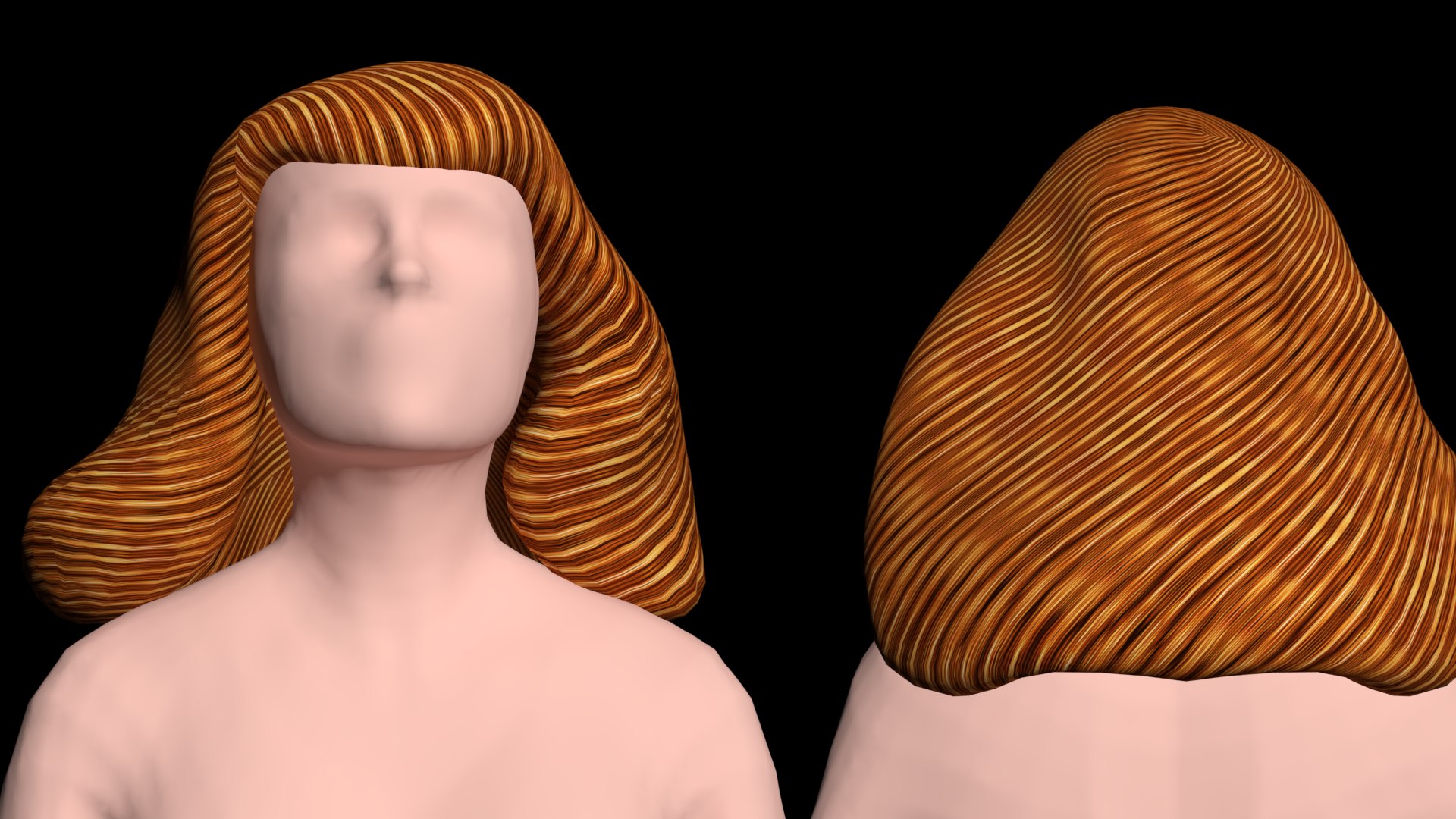 Free woman hair 3D model - TurboSquid 1590625
