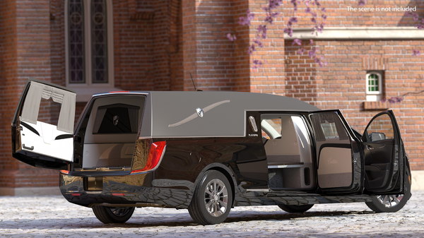 Hearse car funeral casket 3D model - TurboSquid 1591095