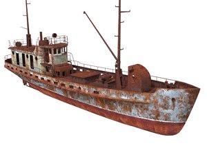 old abandoned ship 3D model