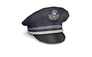 japanese police officer hat 3D
