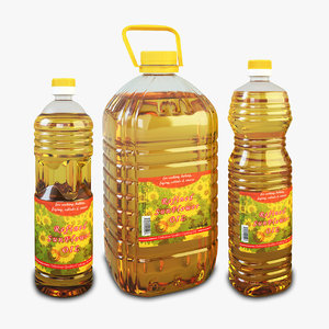 3D oil bottle model