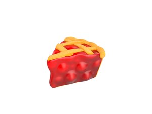 cherry pie slice 3D