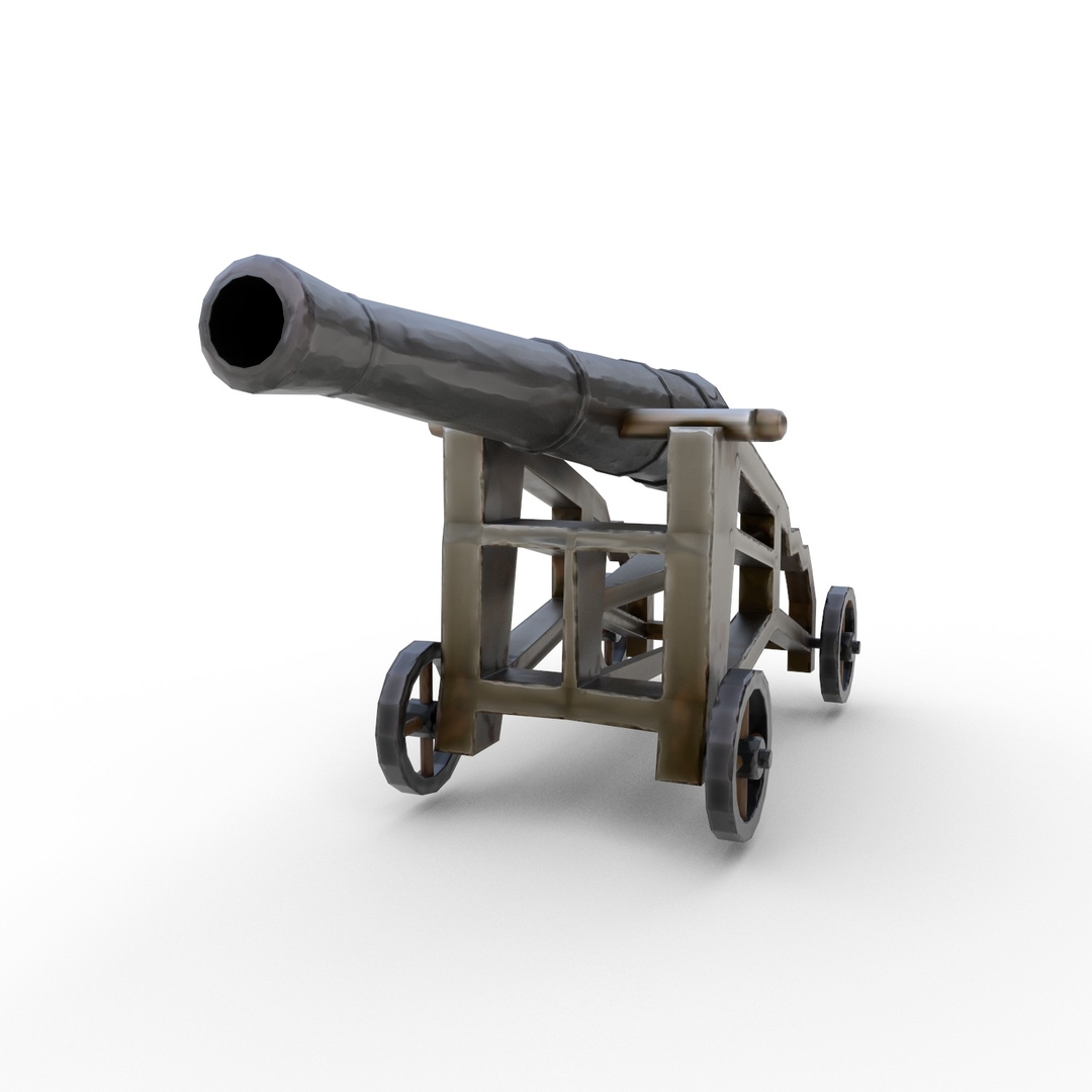 Stylized pirate cannon 3D model - TurboSquid 1558725