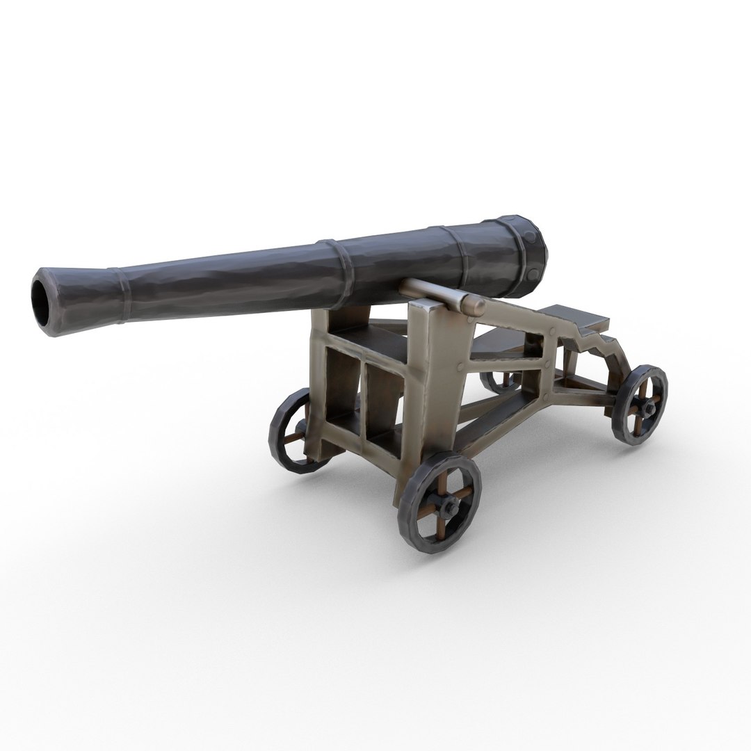 Stylized pirate cannon 3D model - TurboSquid 1558725