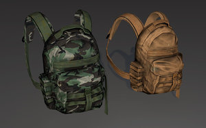 soldier backpack 3D model