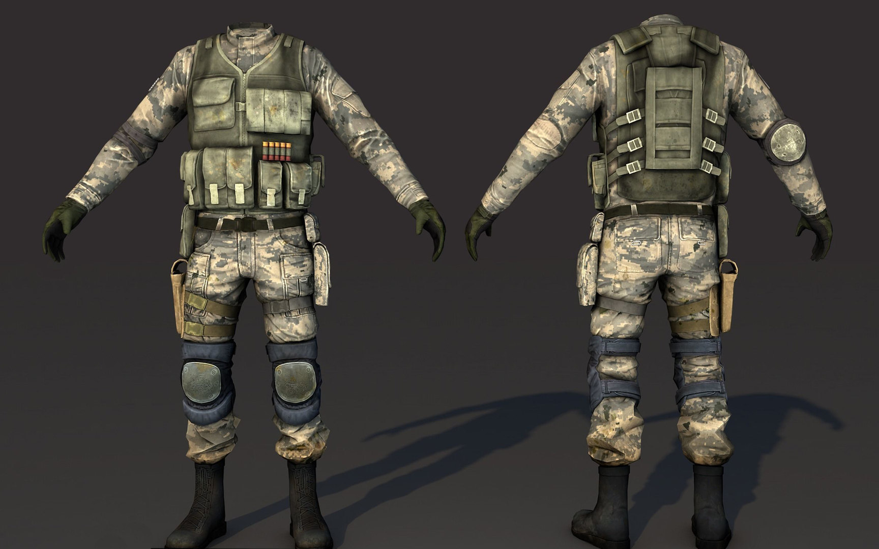 Military soldier 3D - TurboSquid 1591004