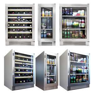 3D model fridge wine refrigerator