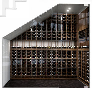wine cabinet stairs model