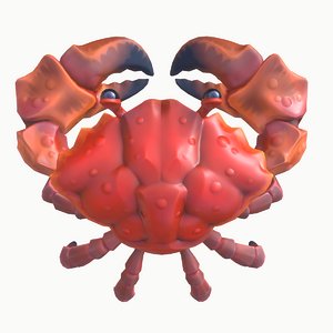 3D model stylized crab
