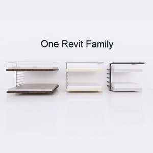 bunk bed revit family 3D model