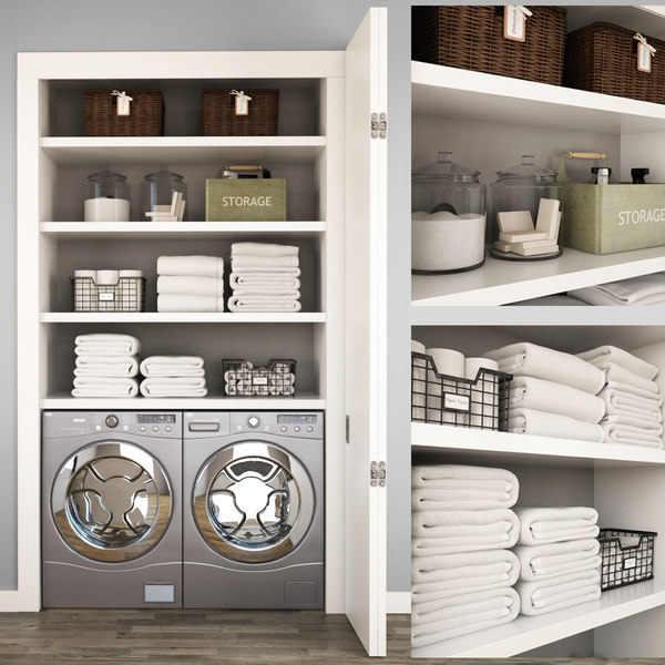 3D Laundry Models TurboSquid