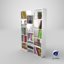 3D real modern books case model