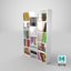 3D real modern books case model