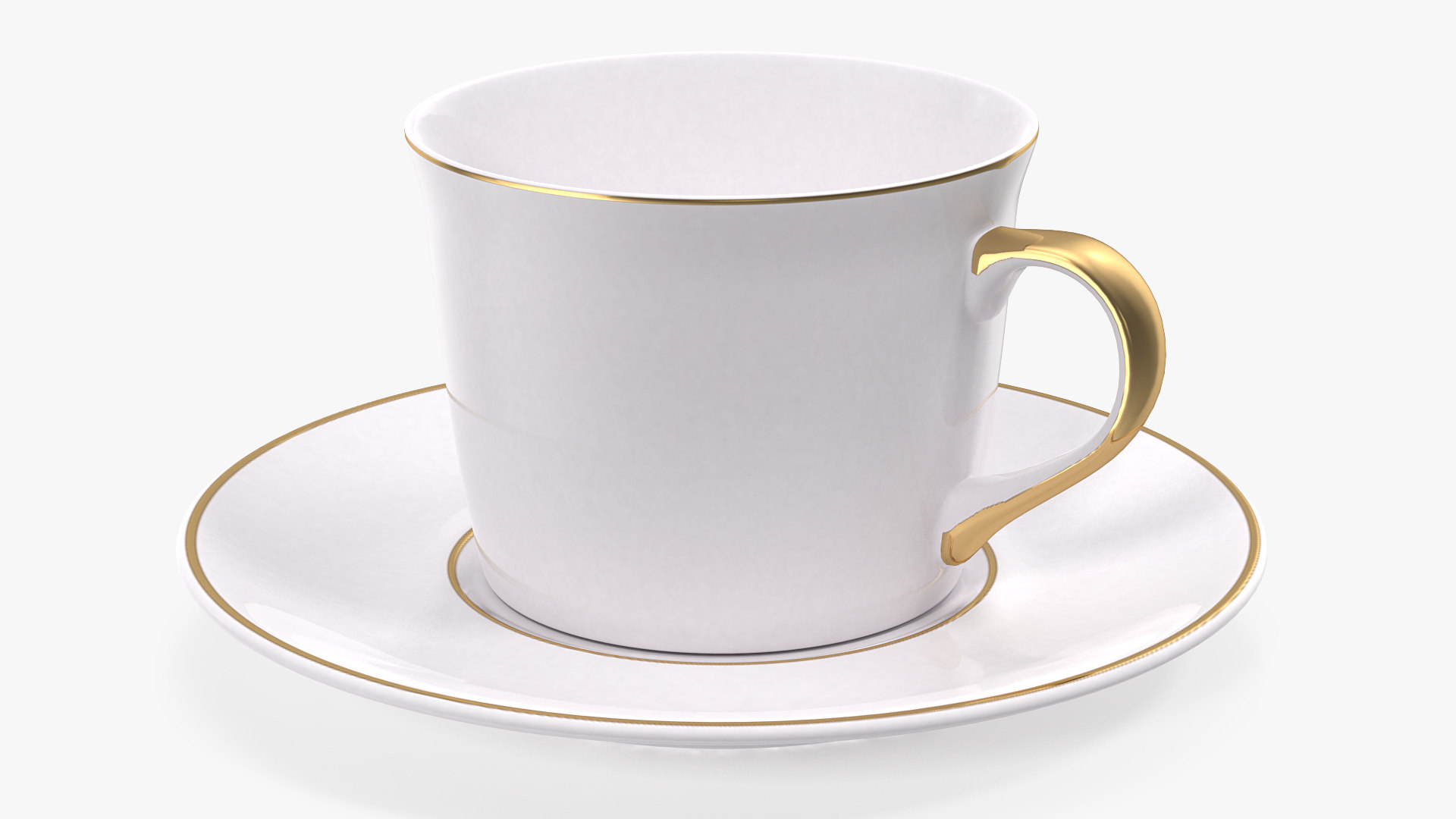 3D white ceramic cup plate model - TurboSquid 1591993