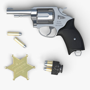 3D model revolver 8mm