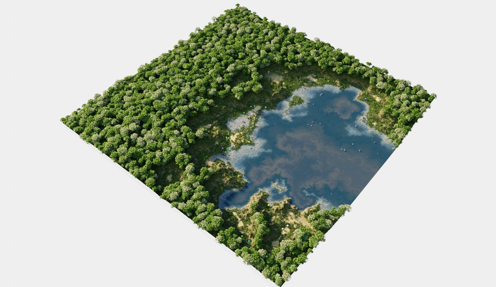 3D model beach sand blender pebbles TurboSquid 1592075