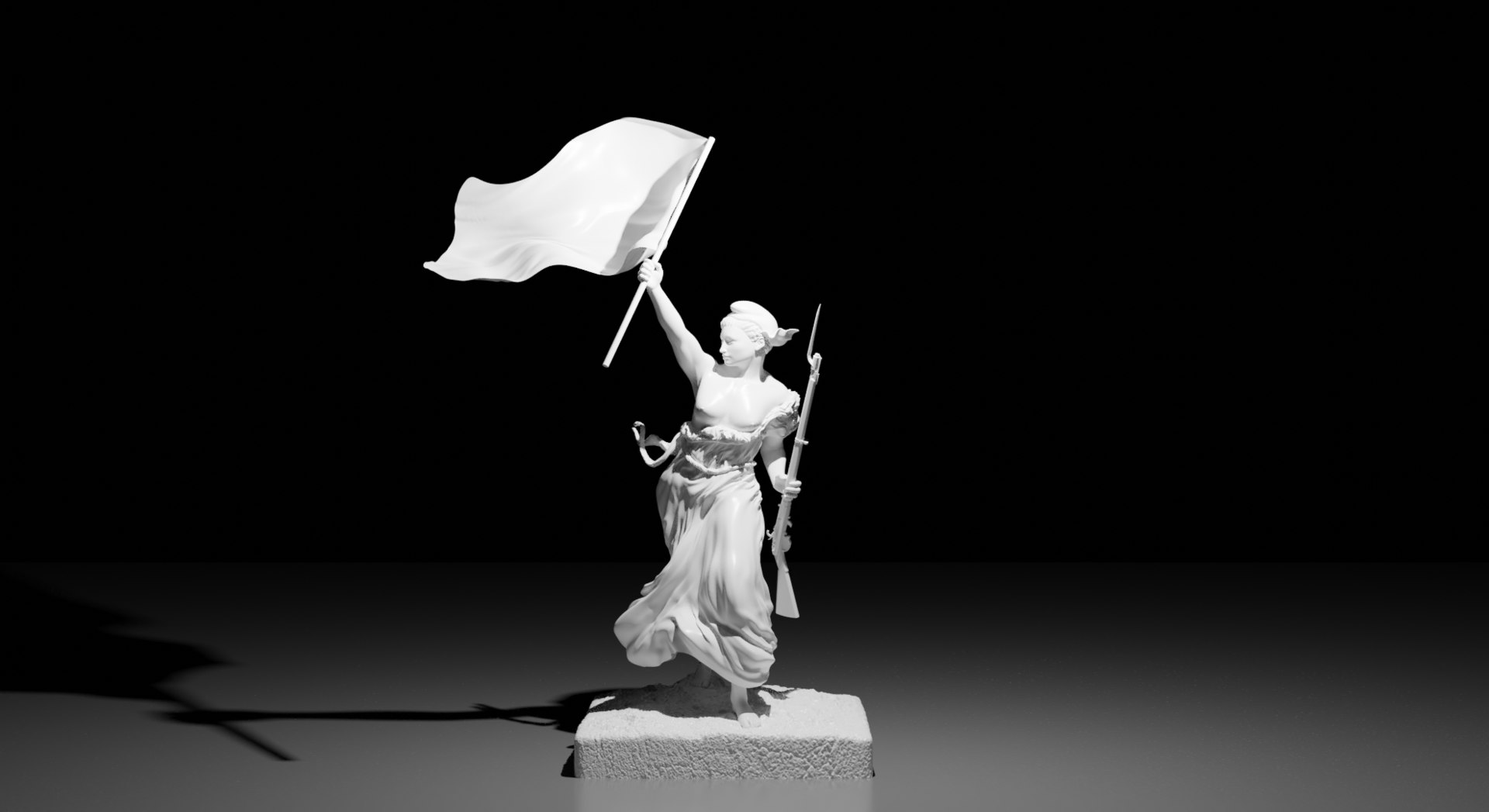 liberty leading the people zbrush