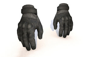 military gloves soldier character 3D model