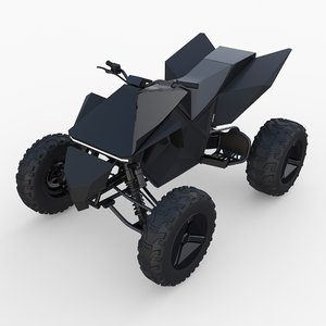 3D tesla cyberquad atv quads model