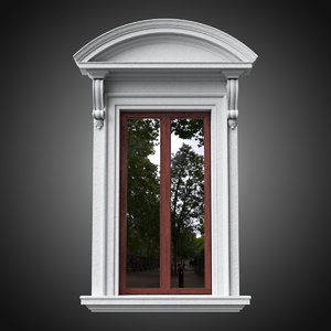 classical window frame 3D