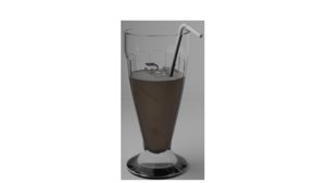 3D model glass milkshake