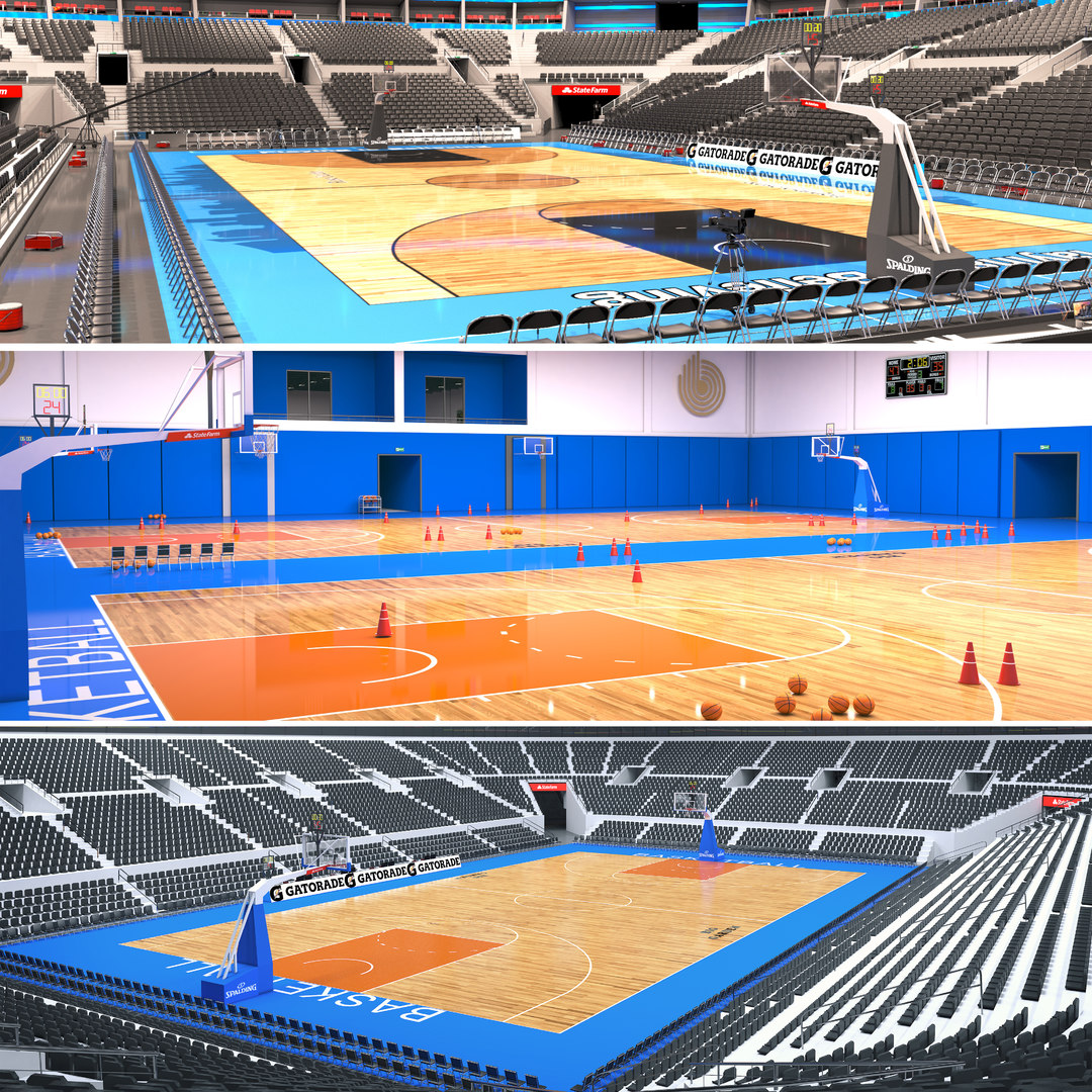 3D basketball arena gym TurboSquid 1592738