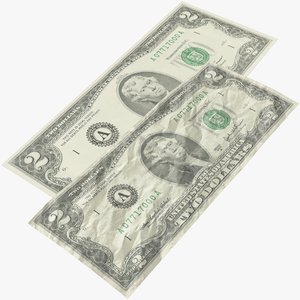 3D dollar bill