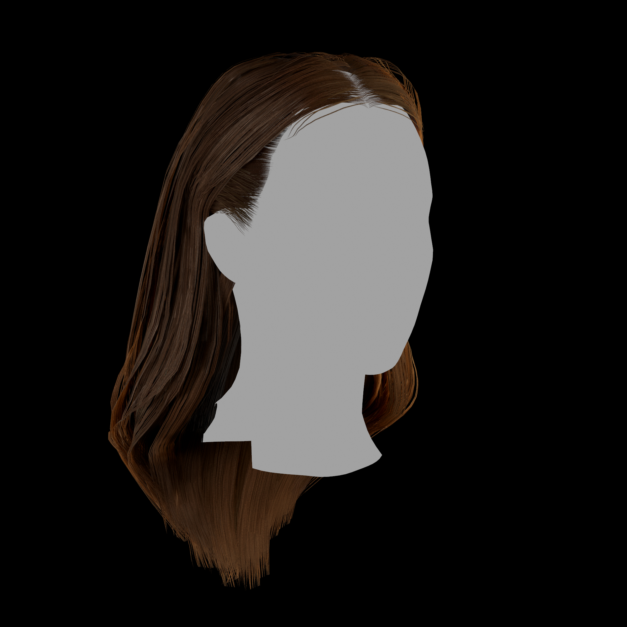 3d Hair Layered Low Poly Turbosquid 1592945 