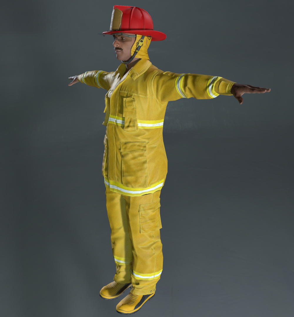 索具消防员3d模型