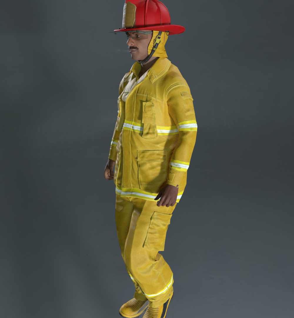索具消防员3d模型