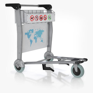 3D model airport trolley