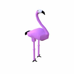 3D flamingo