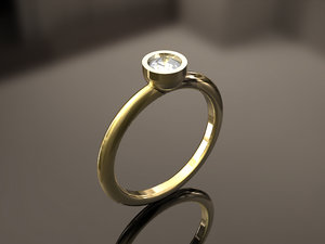 engagement ring 3D