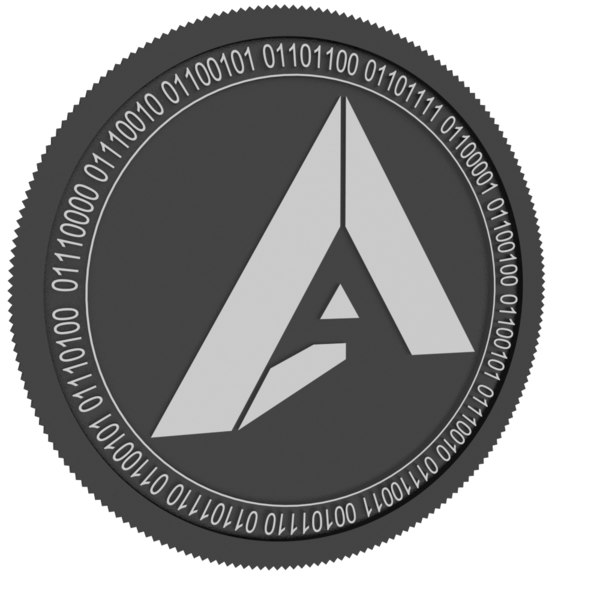 agetron black coin 3D model