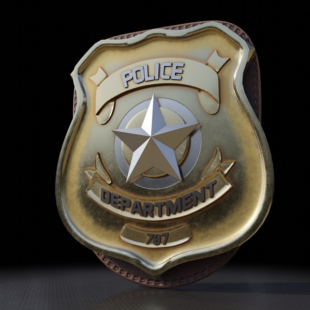 3D model police badge photorealistic pbr - TurboSquid 1593755