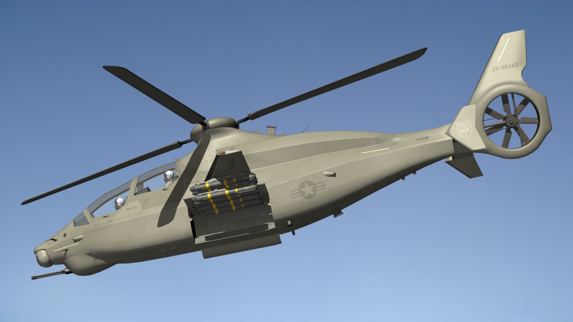 Bell 360 invictus helicopter model - TurboSquid 1593920